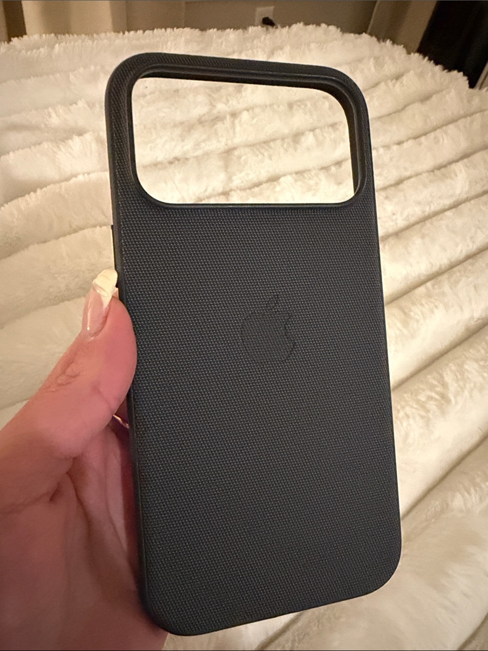Apple Dark Gray Textured Silicone iPhone Case 17 pro max